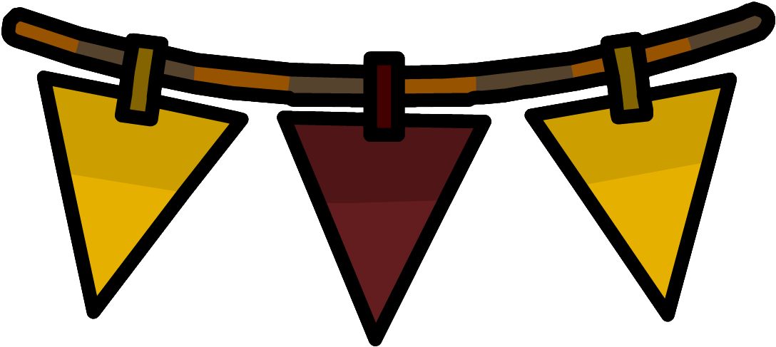 Red Triangle Pennants Clipart (1099x494), Png Download