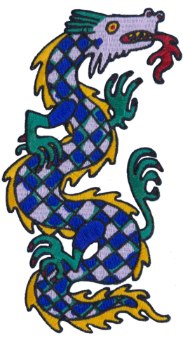 Harlequin Dragon Patch - Character Clipart (600x600), Png Download