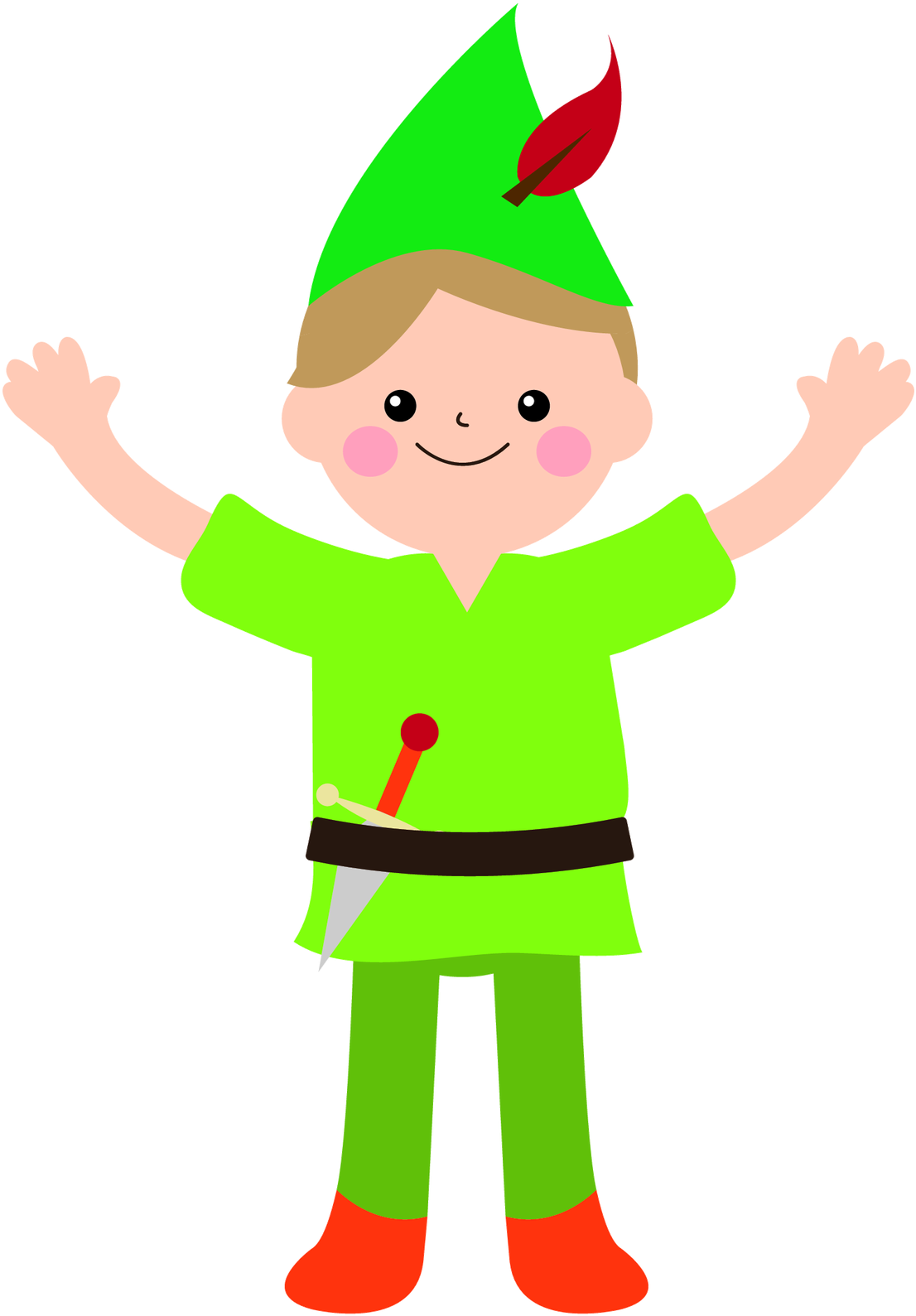 Lyric Drawing Peter Pan - Illustration Clipart (1917x1920), Png Download