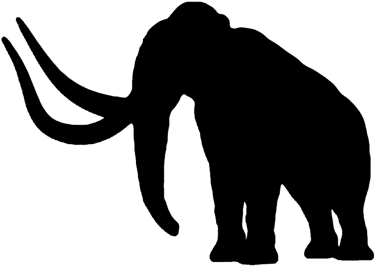 At Getdrawings Com Free For Personal Use - Mammoth Silhouette Png Clipart (800x542), Png Download