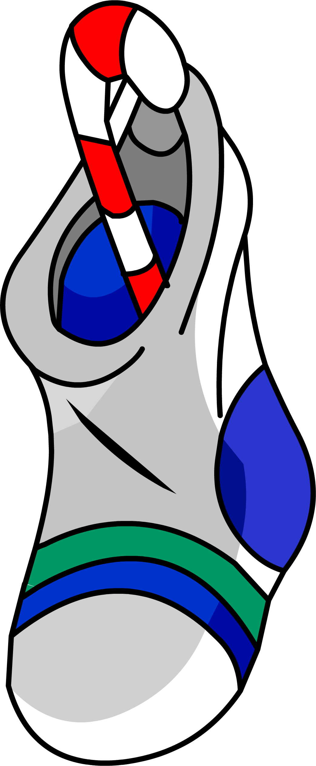 Stockings Sprite 008 Clipart (1043x2522), Png Download