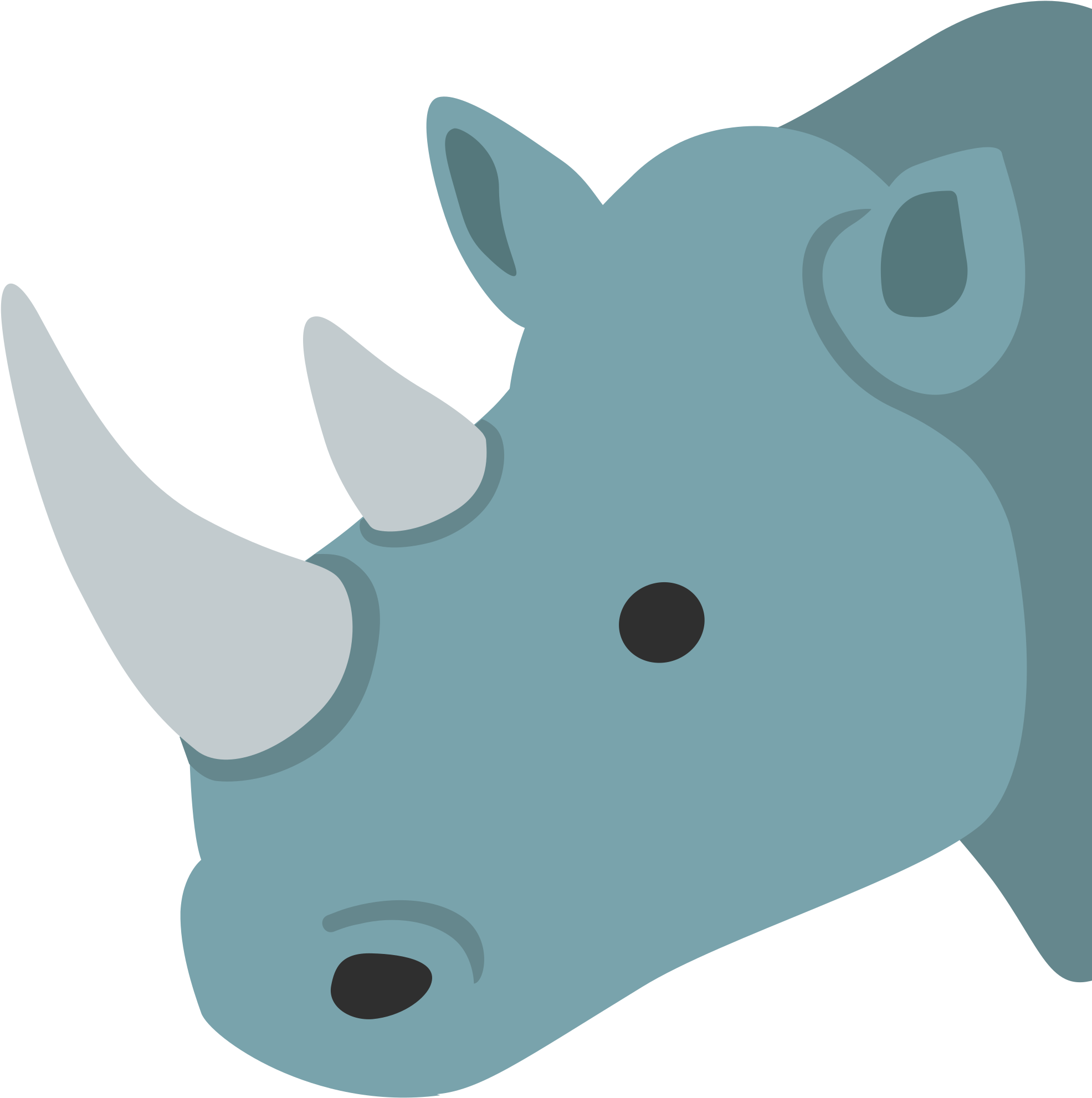 Open - Rhino Emoji Png Clipart (2000x2000), Png Download