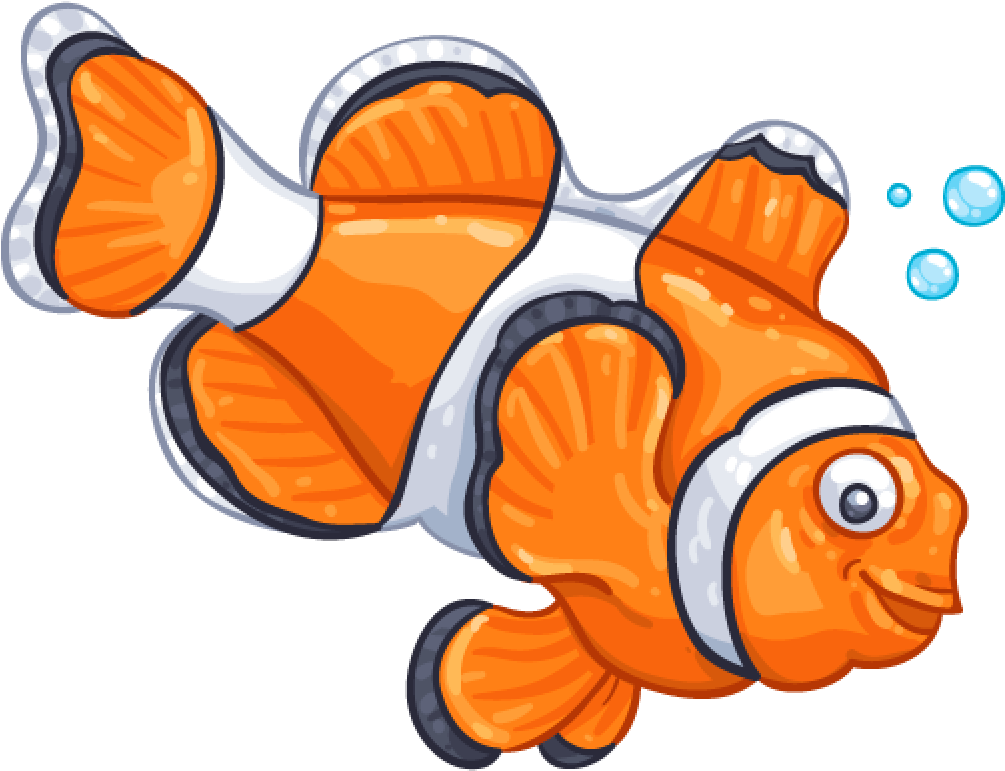 Clown Fish - Fish Clipart (1024x1024), Png Download
