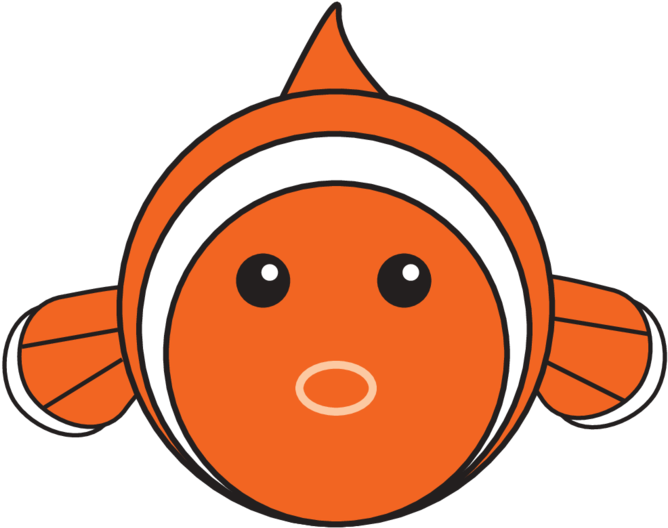 Animaru Clown Fish - Giclee Painting: Animaru's Fish - Animaru Cartoon Animal Clipart (800x800), Png Download