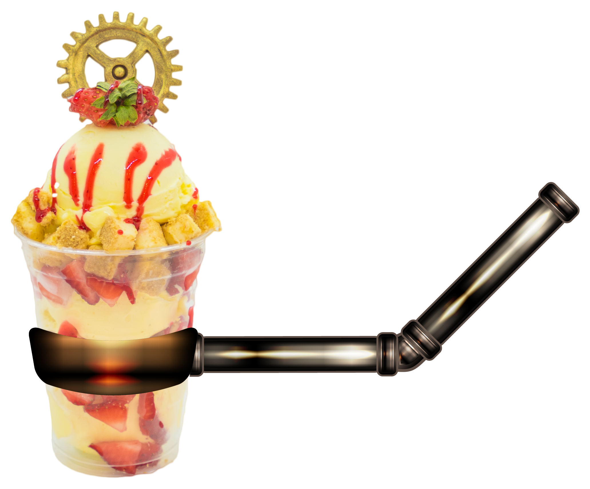 And Creates The Most Delicious Ice Cream Ever - Gelato Clipart (3137x1997), Png Download