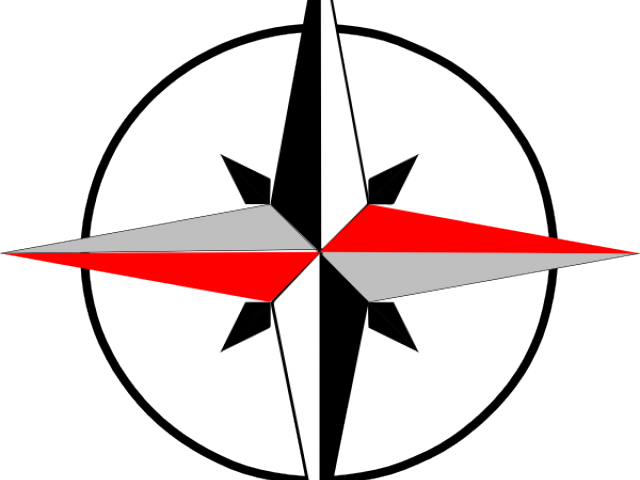 Compass Clipart North Star - North East South West Symbol - Png Download (640x480), Png Download