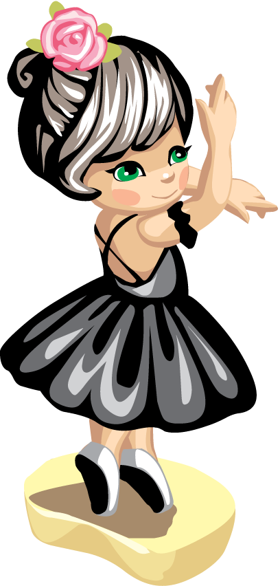 Ballerina Black Dress Clipart - Png Download (408x852), Png Download