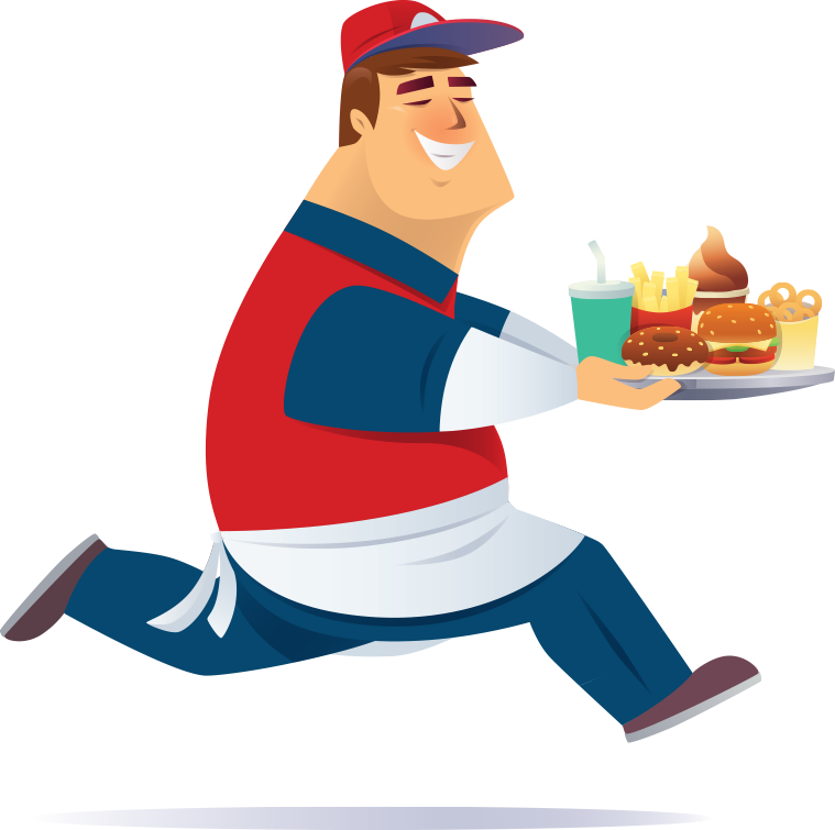 Serve More Customers At Peak Times - Waiter Clipart (759x755), Png Download