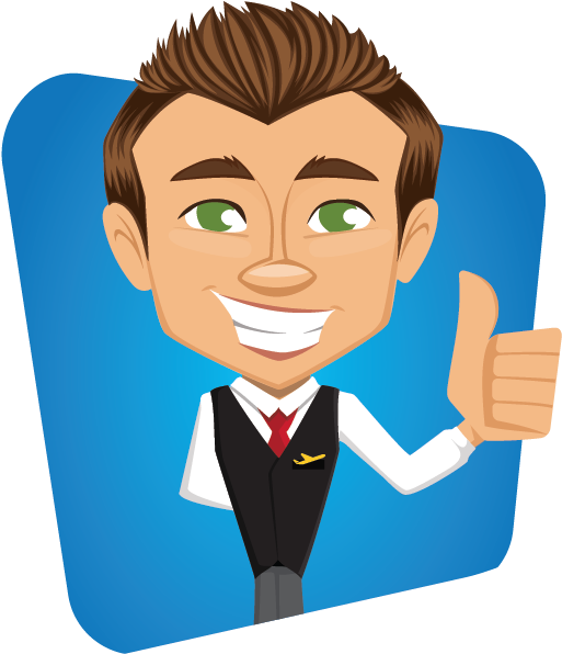 Male Flight Attendant Clipart Image - Male Flight Attendant Clipart - Png Download (596x707), Png Download