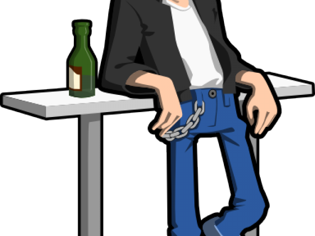 Punk Clipart Transparent - Man With Alcohol Clipart Png (640x480), Png Download