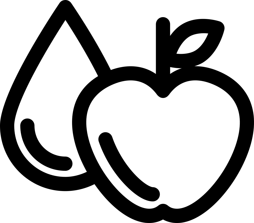 Water Droplet And Apple Outline Comments - Portable Network Graphics Clipart (980x858), Png Download