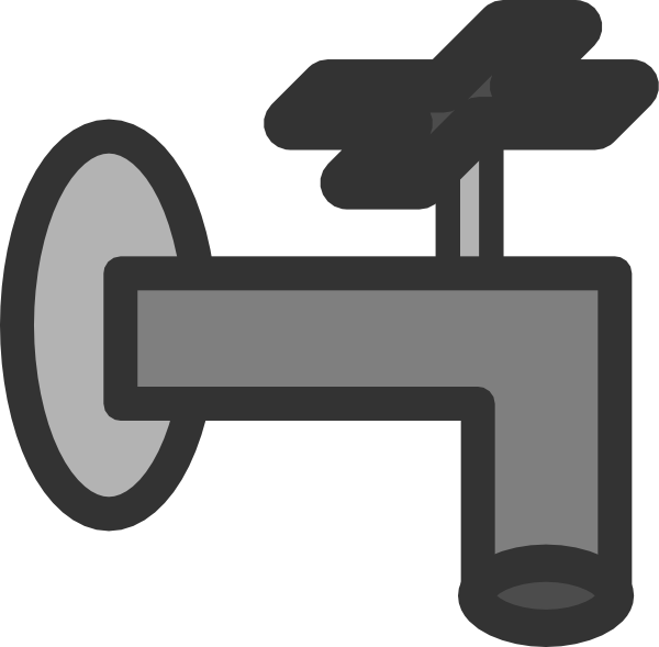 Faucet Clip Art At Clker - حنفية للتلوين - Png Download (600x589), Png Download