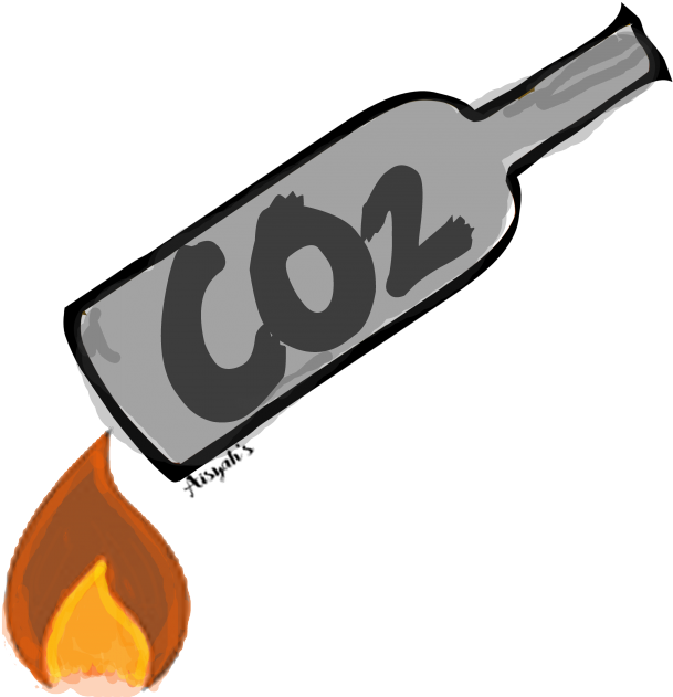 Glass Production - Carbon Dioxide Clipart (632x639), Png Download