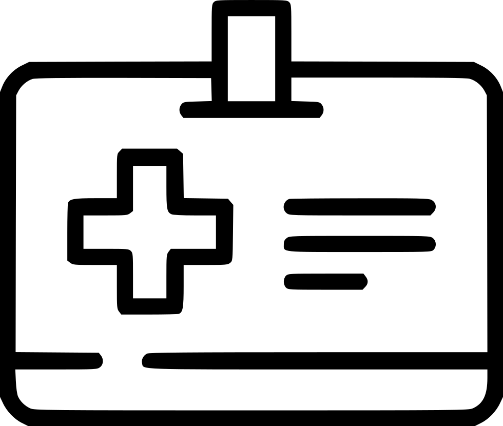 Card Badge Doctor Id Personal Comments - Med School Icons Clipart (980x830), Png Download