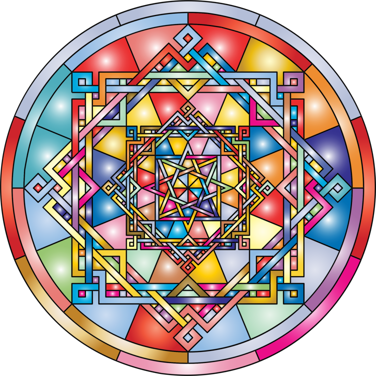 Stained Glass Symmetry Point - Symmetry Clipart (749x750), Png Download