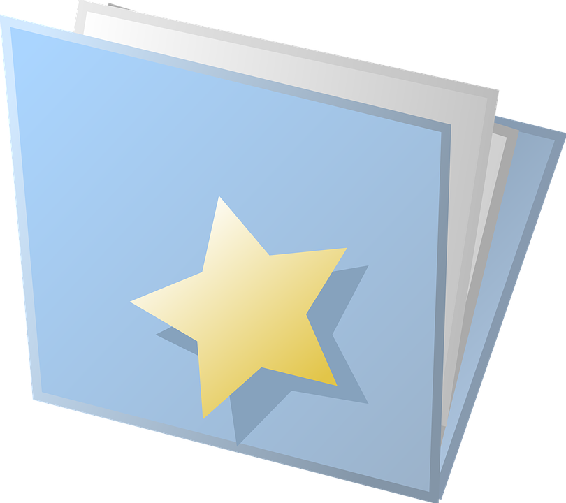 Free Vector Starred Folder Clip Art - Folder Clip Art - Png Download (600x533), Png Download