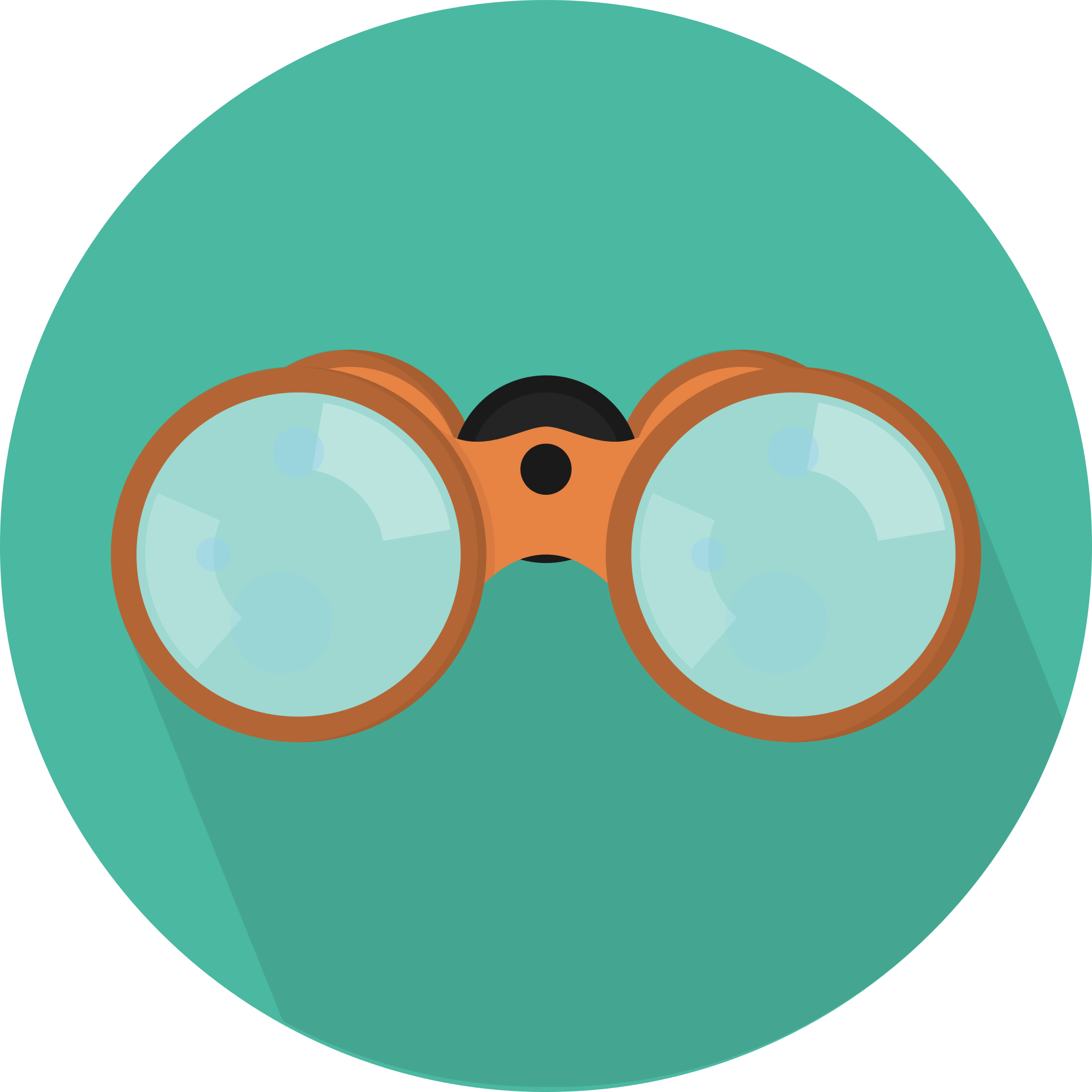 Creative Tail Objects Binoculars - Binoculars Png Cartoon Clipart (1024x1024), Png Download