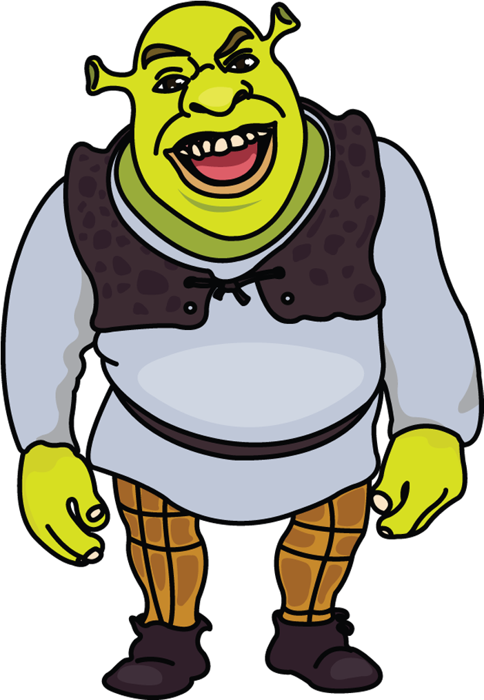 How To Draw Sshrek, Step By Step Http - Shrek Easy To Draw Clipart (720x1280), Png Download