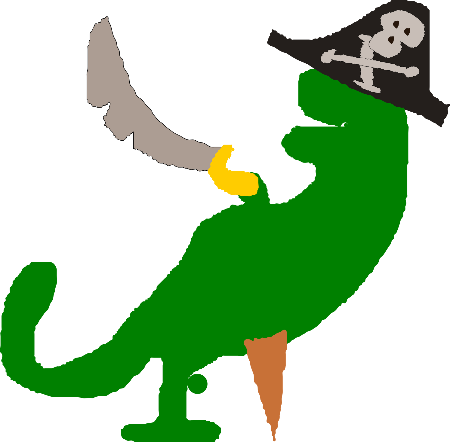 Pirates Clipart Dinosaur - Dinosaur - Png Download (1496x1471), Png Download