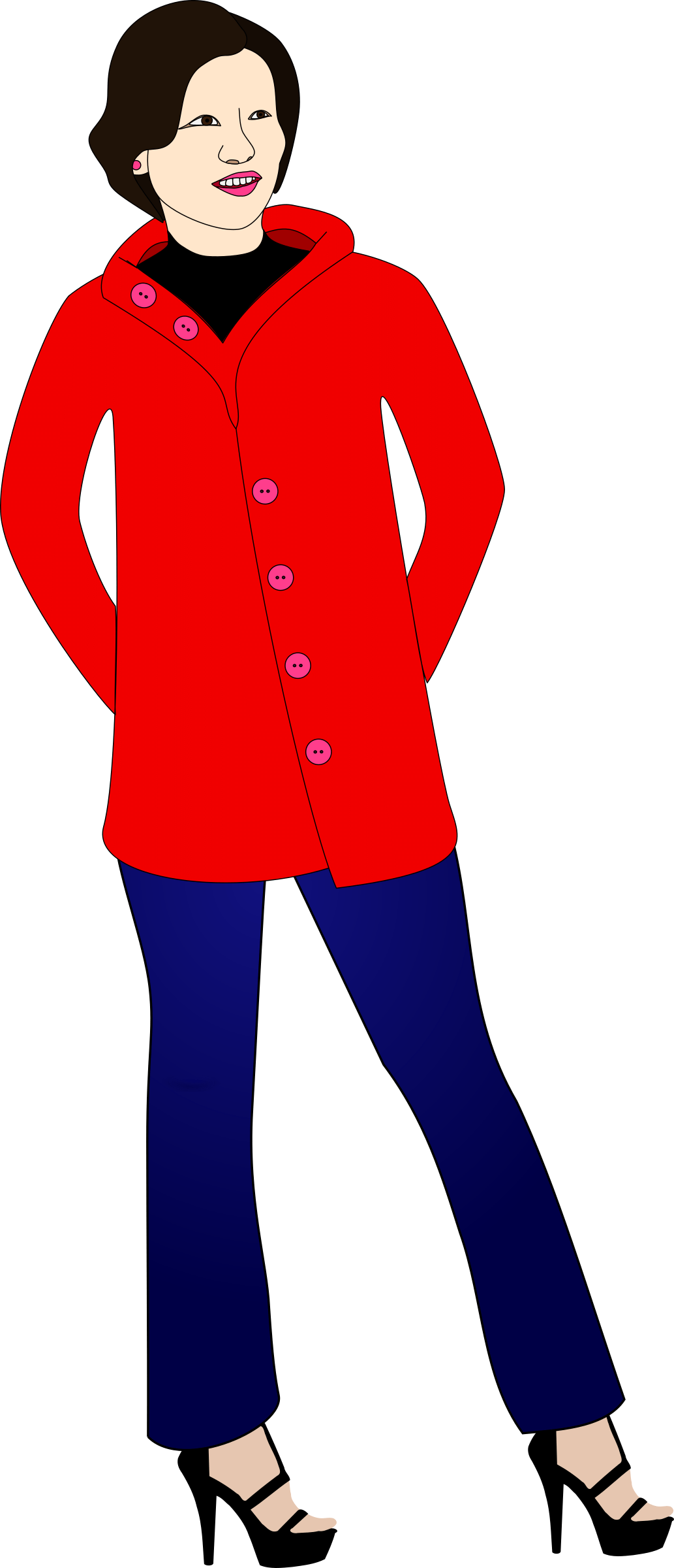 Clipart - Woman In Jeans Clipart Png Transparent Png (1033x2400), Png Download