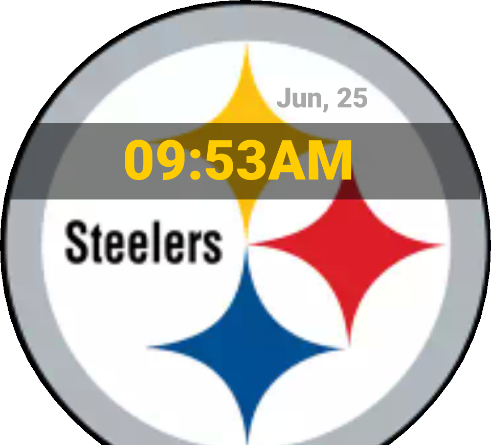 Steelers Watch Face Preview Clipart (960x870), Png Download