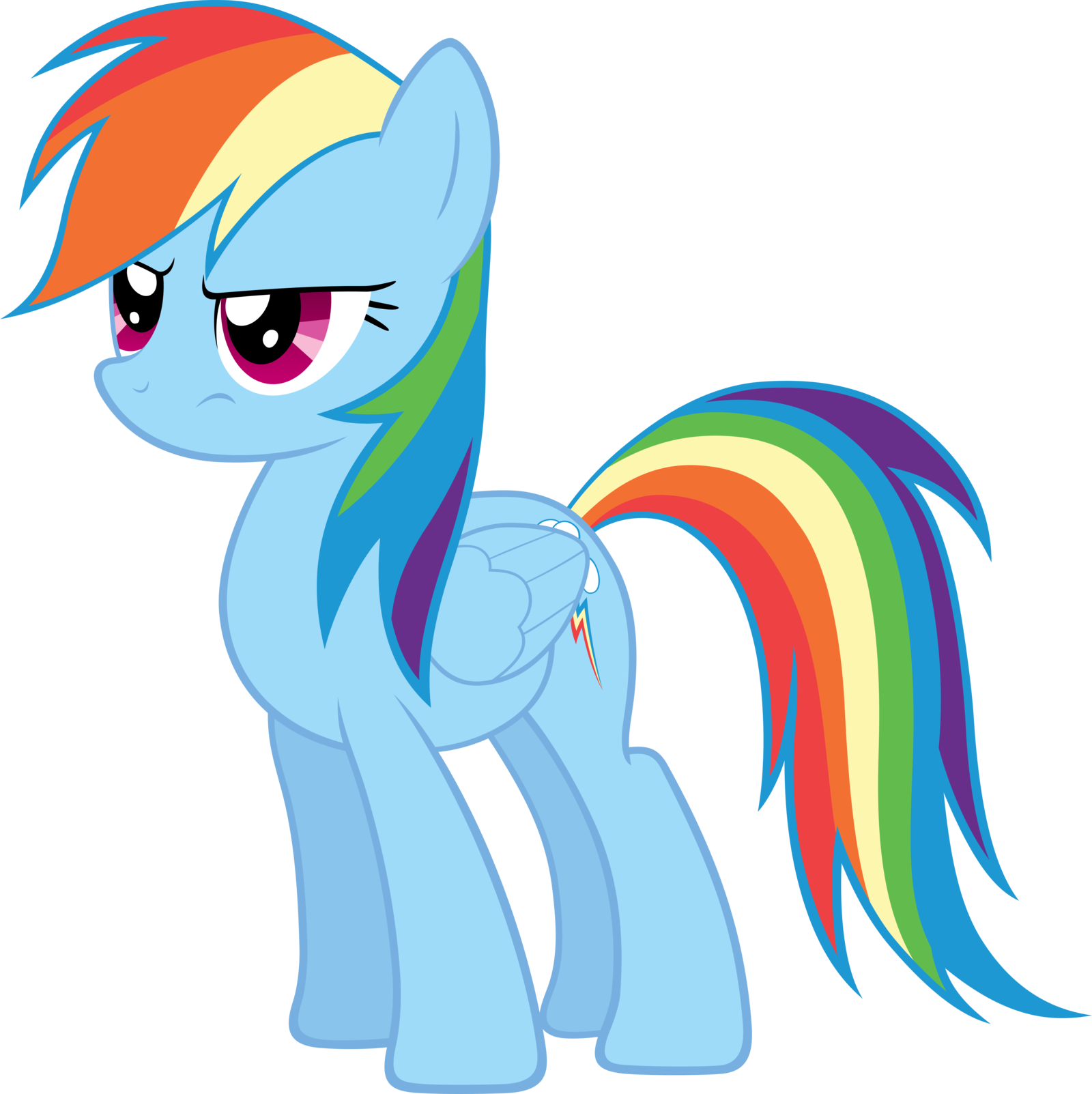 Even If It's A Futurama Reference, It's Still A Dick - Rainbow Dash My Little Pony Characters Clipart (1600x1603), Png Download