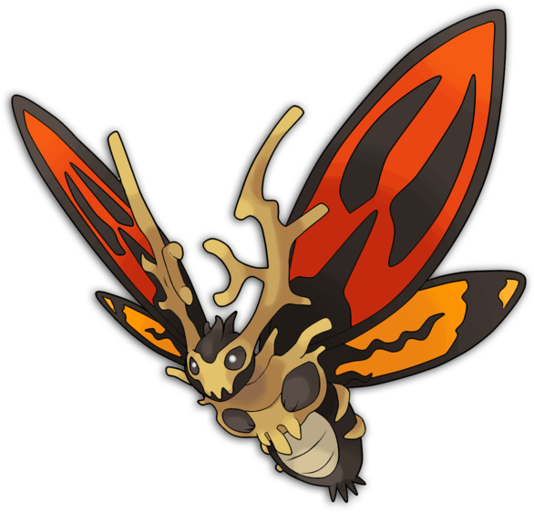 Dead Clipart Dead Insect - Godzilla King Of The Monsters Mothra - Png Download (600x580), Png Download