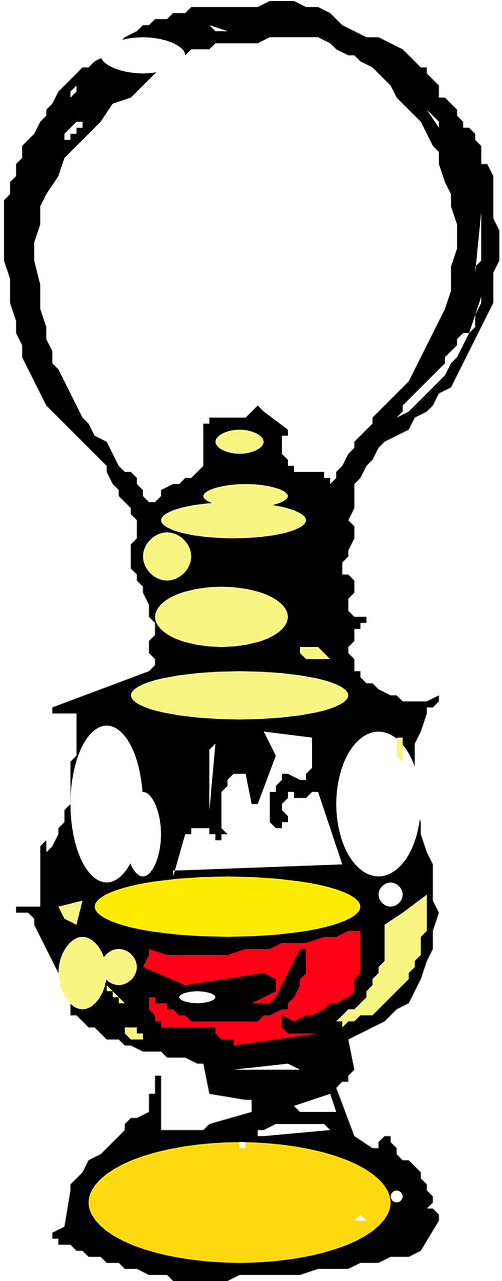 Kerosene - Clipart - Kerosene Lamp - Png Download (600x1551), Png Download
