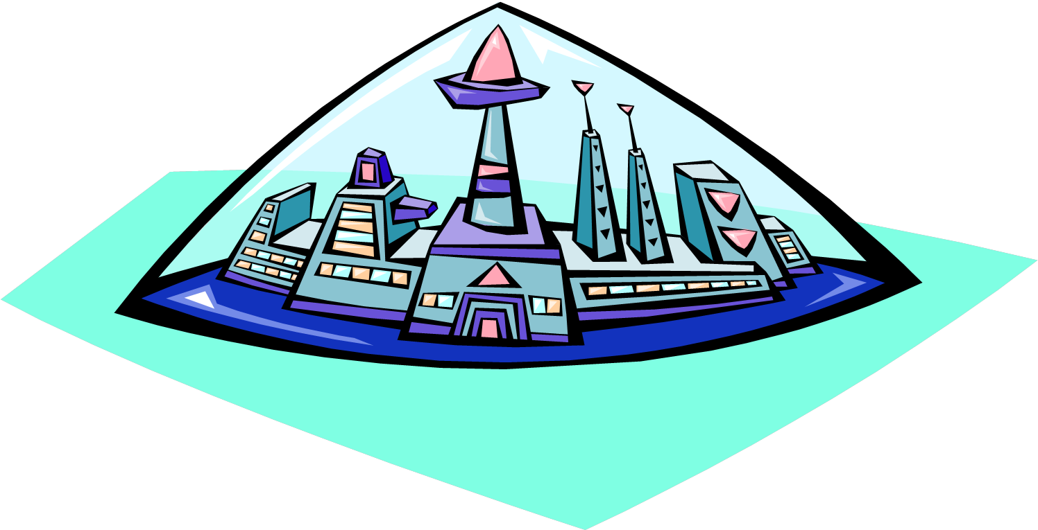 Space Ship - Clip Art Space City - Png Download (1503x780), Png Download