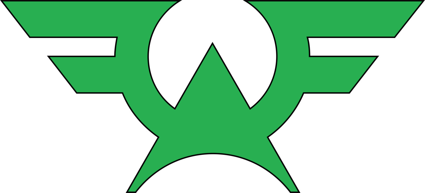 Line Green Point Angle Recycling - Yabe Clipart (1653x750), Png Download