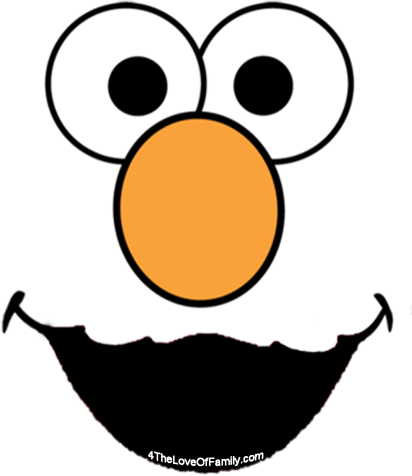 Could Use These For So Many Things Free Sesame Street - Sesame Street Face Printables Clipart (852x852), Png Download