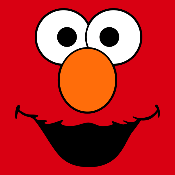 Face Clipart Elmo - Elmo And Cookie Monster Face - Png Download (800x800), Png Download