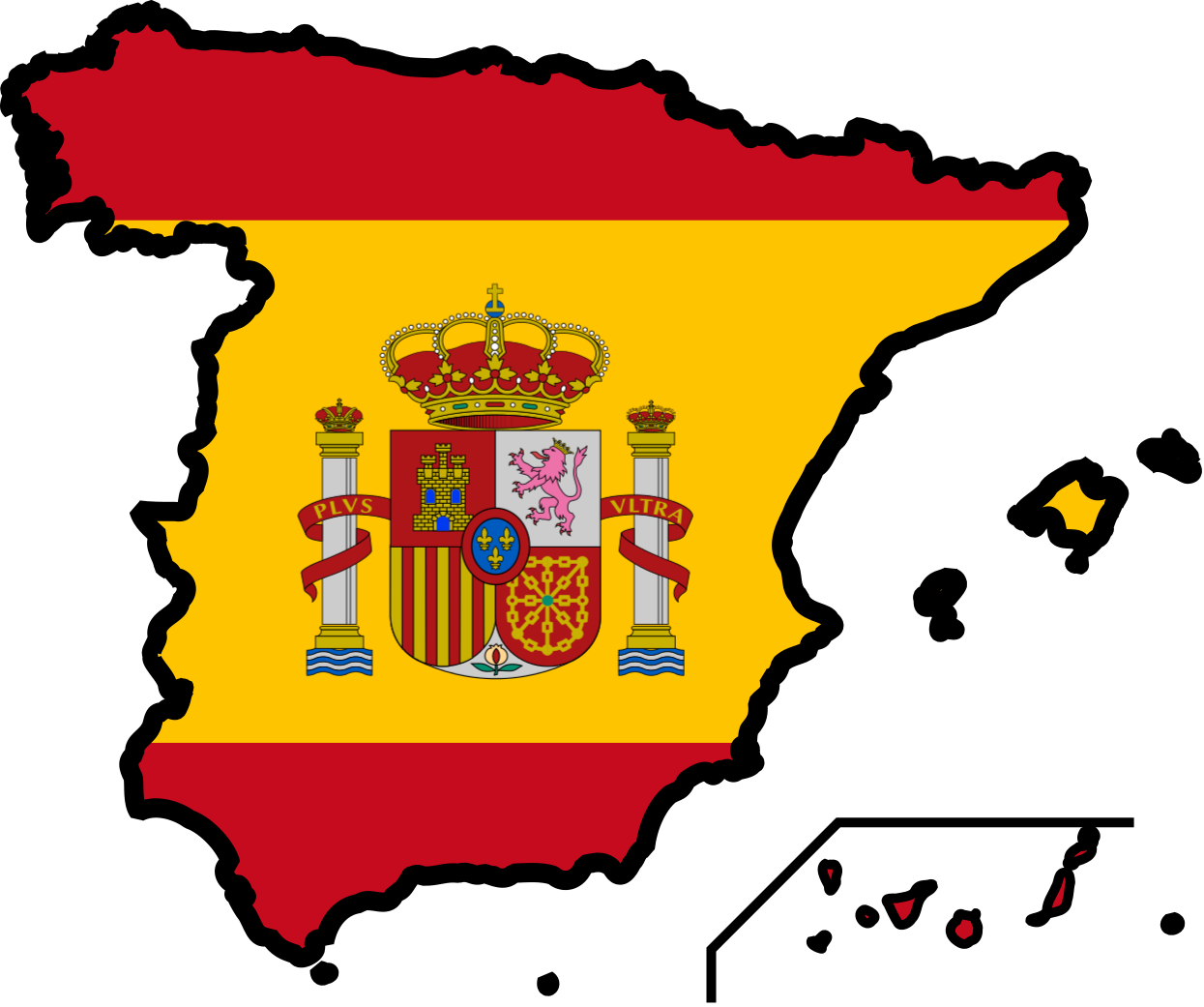 Dosya - Spain Stub - Svg - Spain Embassy Bangkok Map Clipart (1245x1041), Png Download