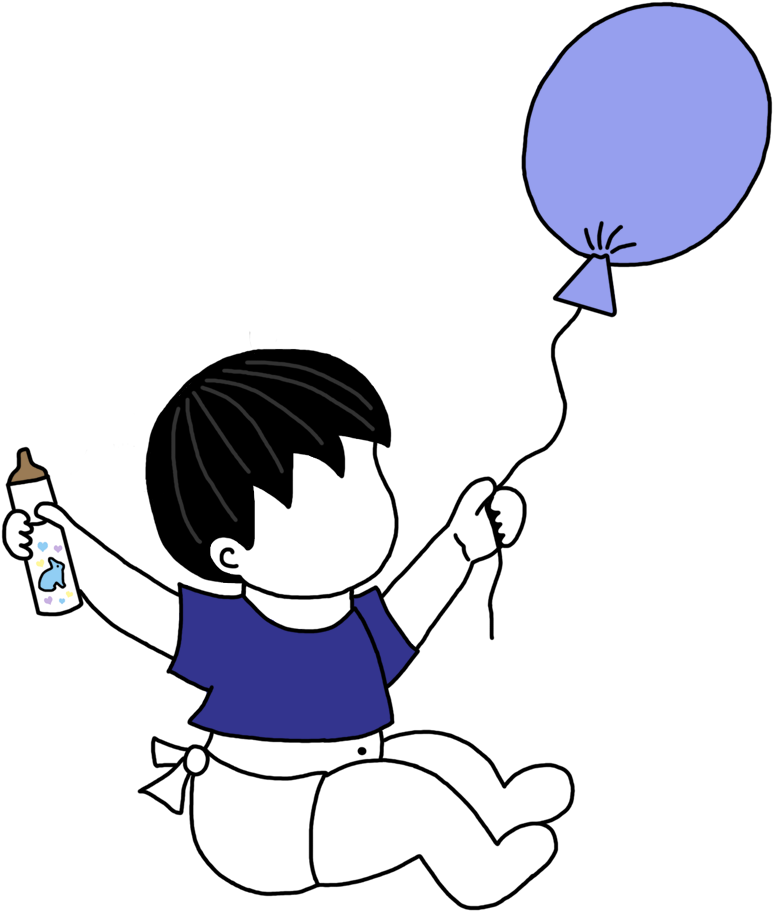 Adoption Announcements Baby Boy With Balloons Mandys - Baby Announcement Clipart (1000x1000), Png Download