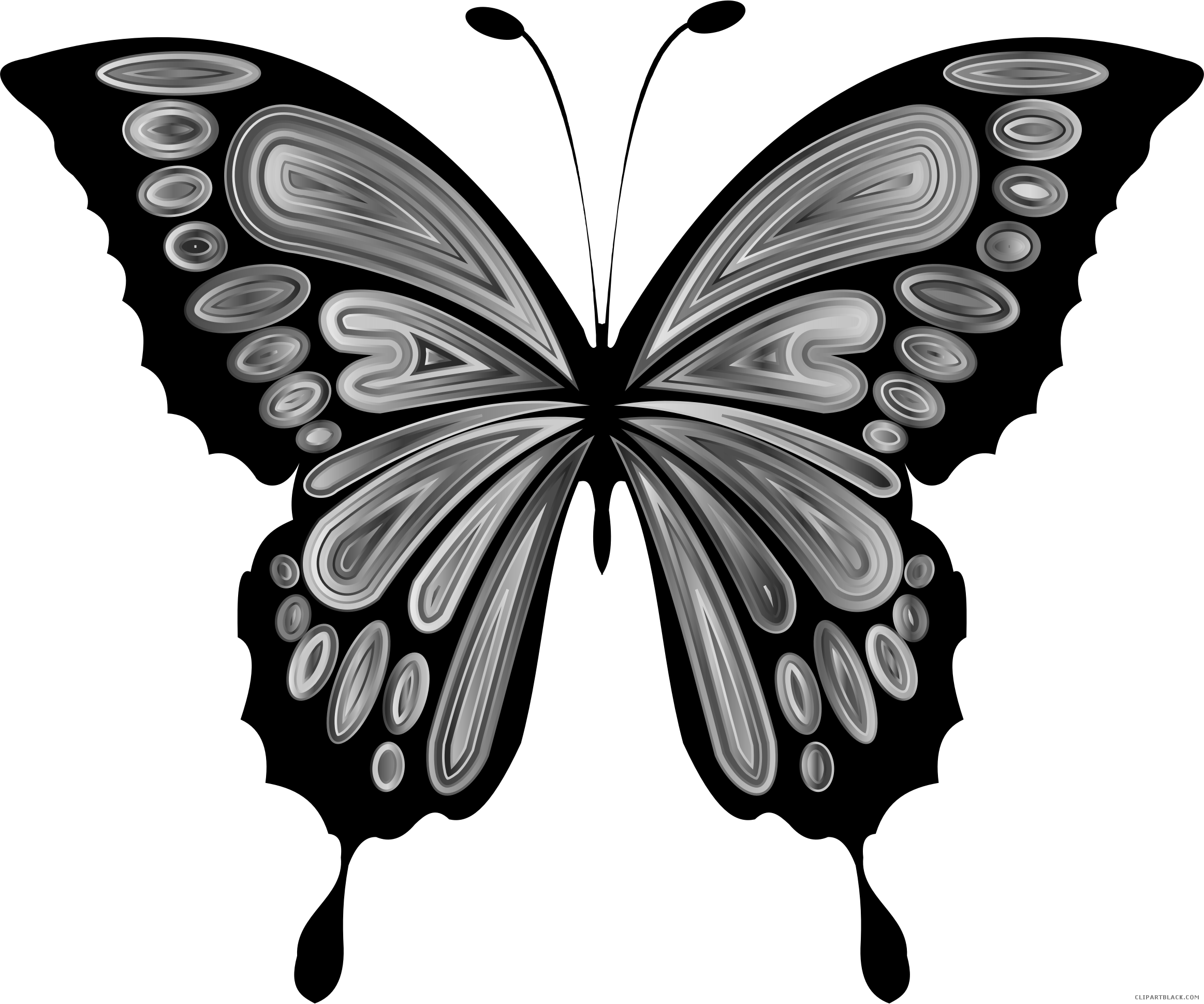 Prismatic Butterfly Remix Clipart - Clip Art Of Butterfly - Png Download (2326x1940), Png Download