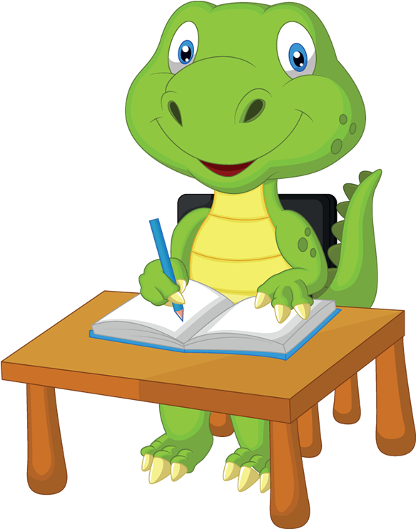 Our Safety - Dinosaur Studying Clipart (800x800), Png Download