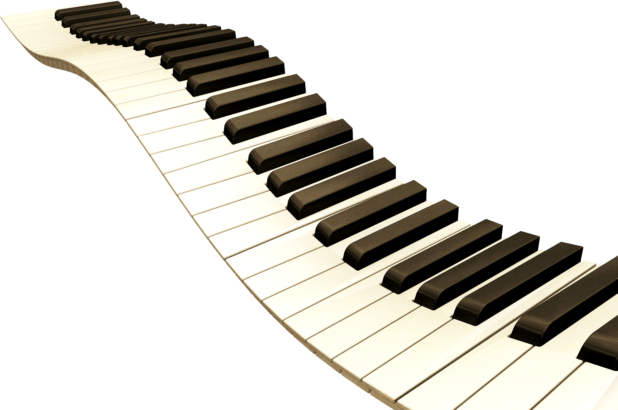 Piano Keys Clipart Png - Wavy Piano Keys Transparent Png (2173x1451), Png Download