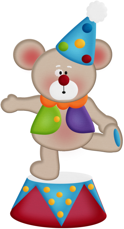Aw Circus Bear 1 - Circus Bear Clip Art - Png Download (433x800), Png Download