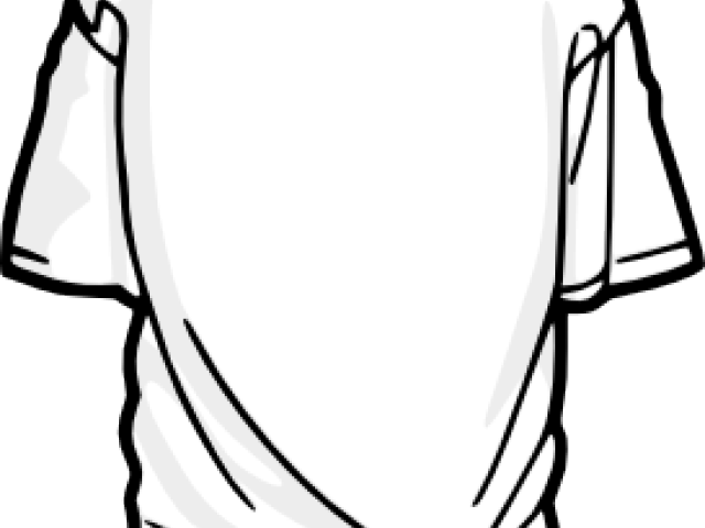 Clothes Clipart Blouse - T Shirt Vector Black And White - Png Download (640x480), Png Download
