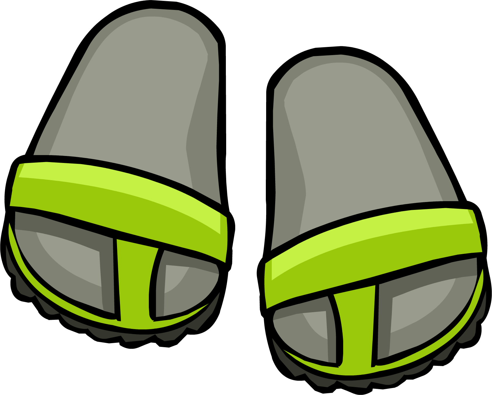 Lime Green Sandals - Wiki Clipart (1686x1355), Png Download