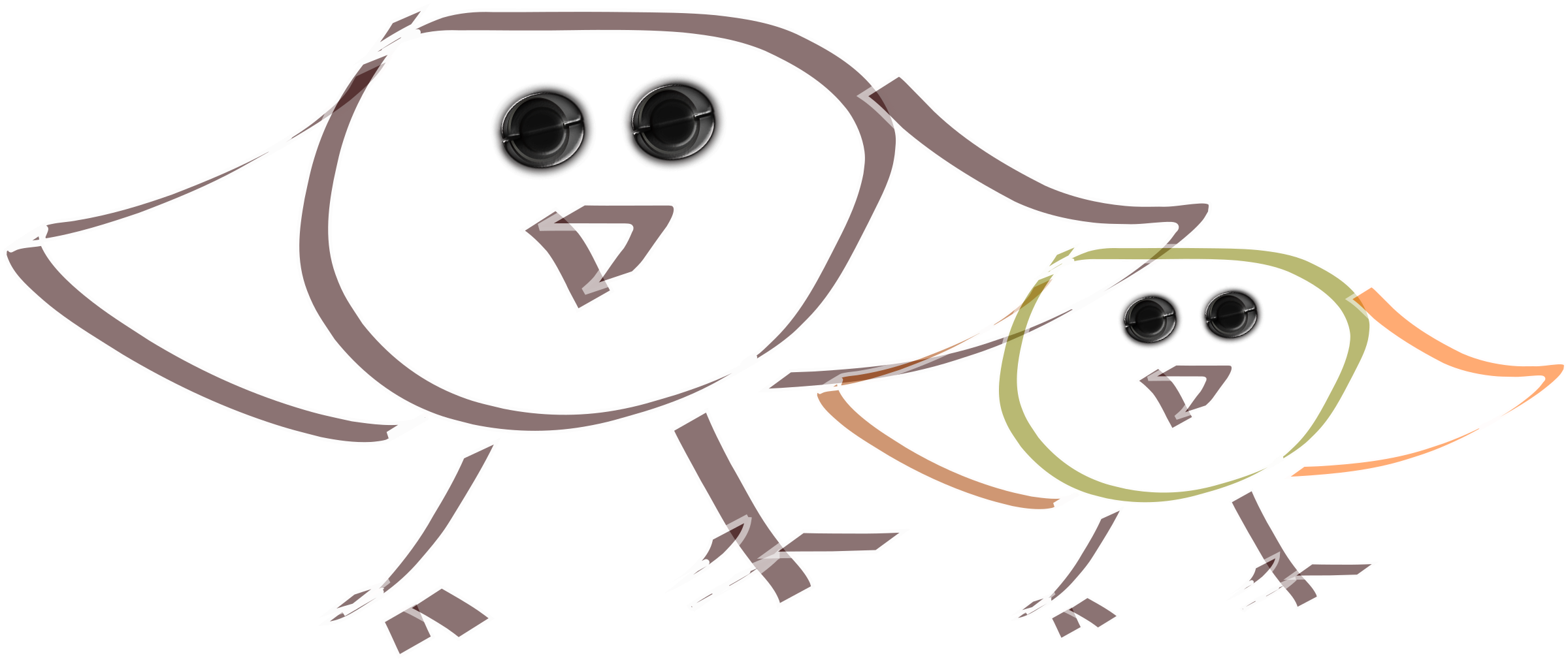 Big Image - Mammal Clipart (2400x1014), Png Download