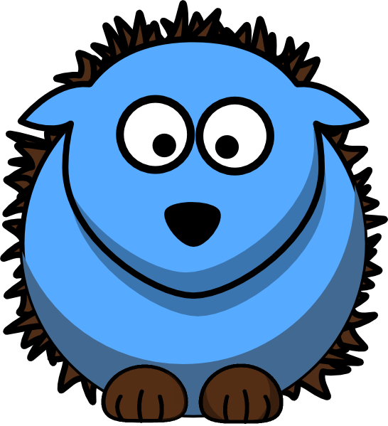 Blue Hedgehog Png Clipart (546x599), Png Download
