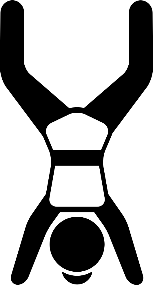 Woman Handstands With Position - Open Legs Png Clipart (528x981), Png Download