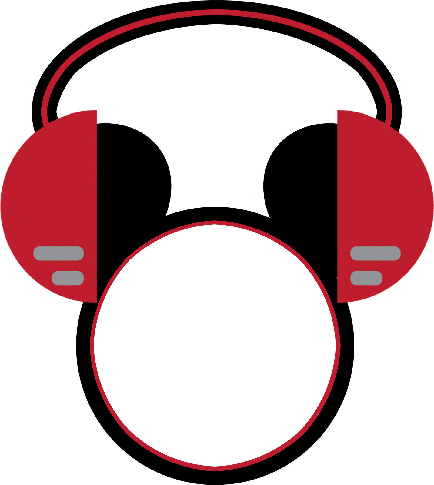 Headphones Clipart Png - Mickey Mouse Transparent Png (1432x1600), Png Download