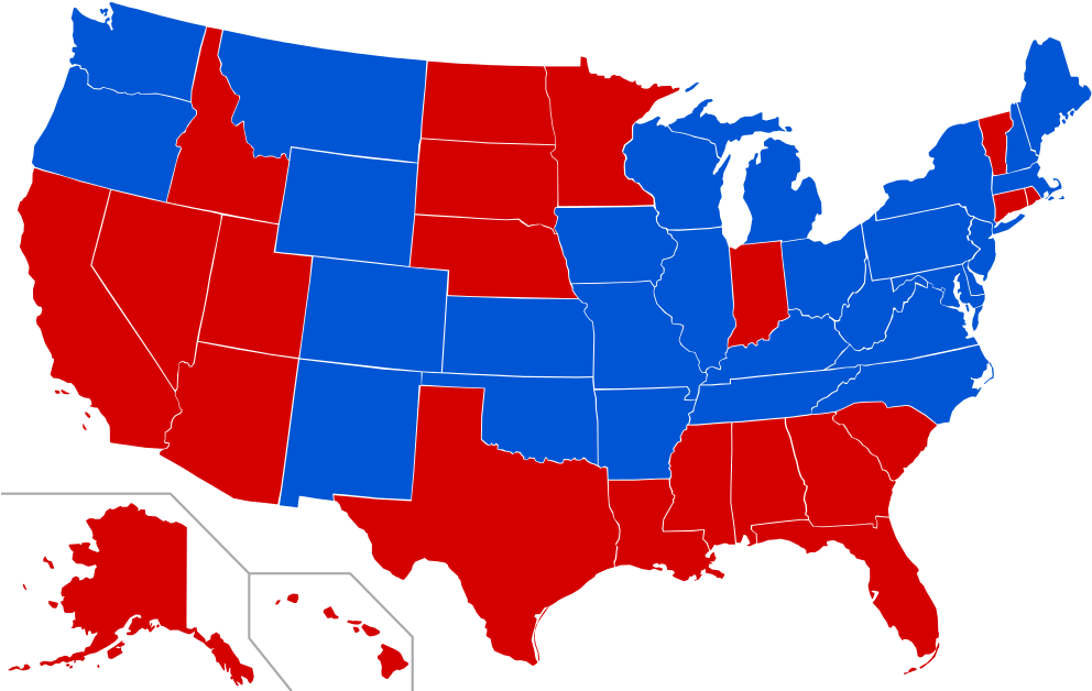 File Governor Map Svg Wikipedia Fileunited Mapsvg - Map Of The States Trump Won Clipart (1024x633), Png Download