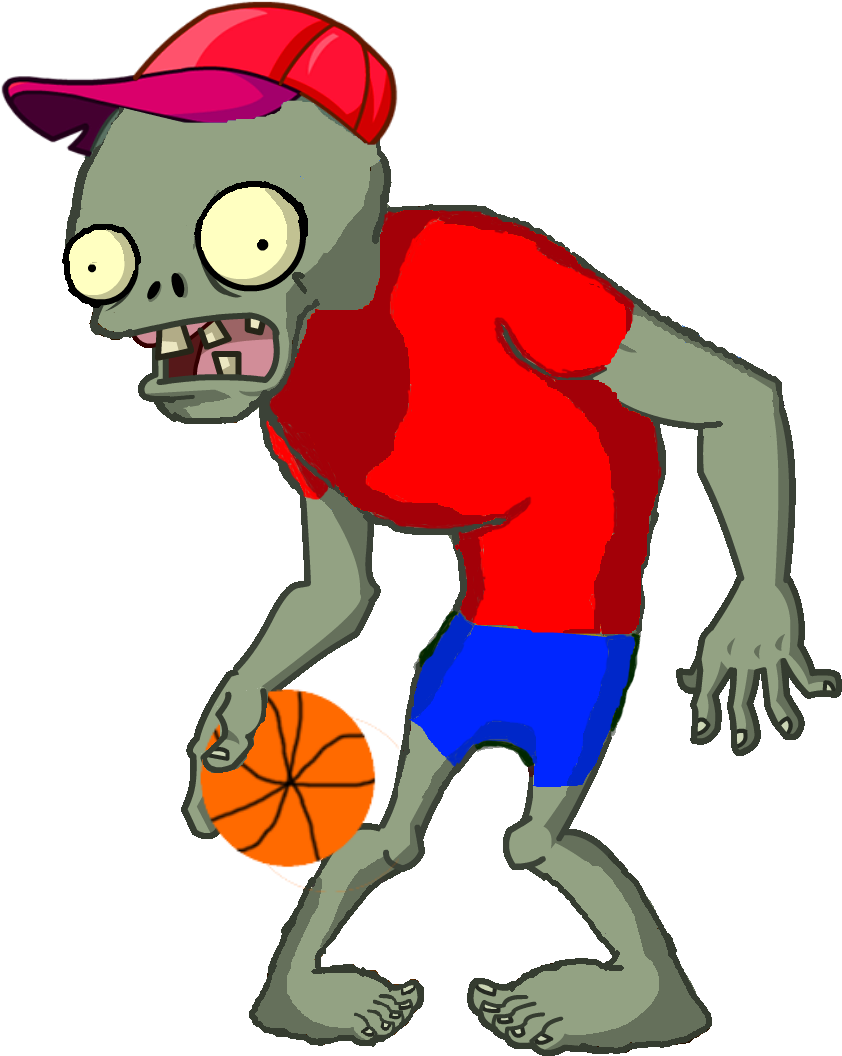 Zomburbia Basketball Player - Basketball Player Png Cartoon Clipart (987x1181), Png Download