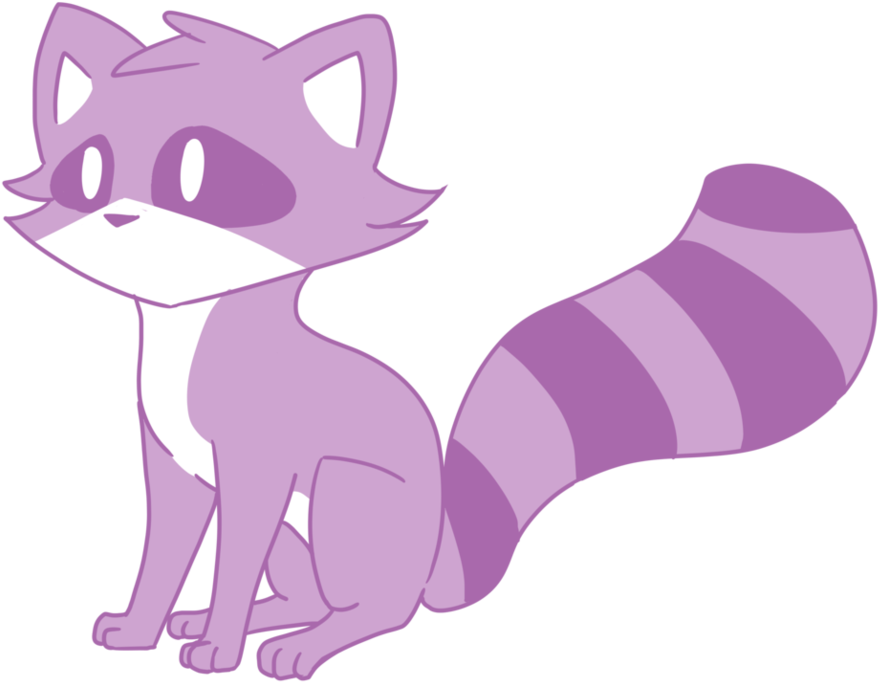 Purple Raccoon Clipart (979x816), Png Download
