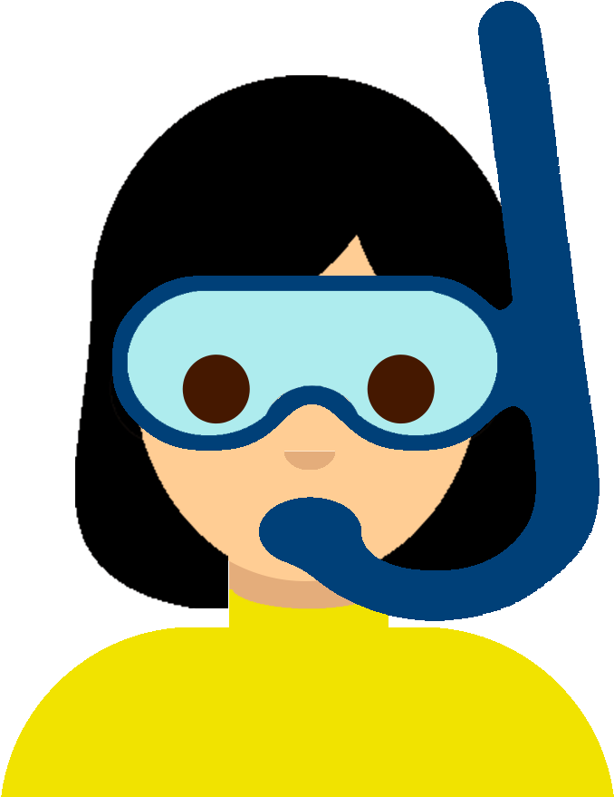 Scuba-diving Girl Emoji - Emoji Clipart (725x935), Png Download