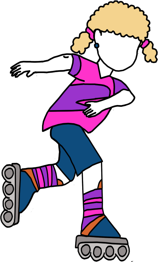 Roller Skating Birthday Party Favor Bag - Roller Blade Clipart Png Transparent Png (1000x1000), Png Download