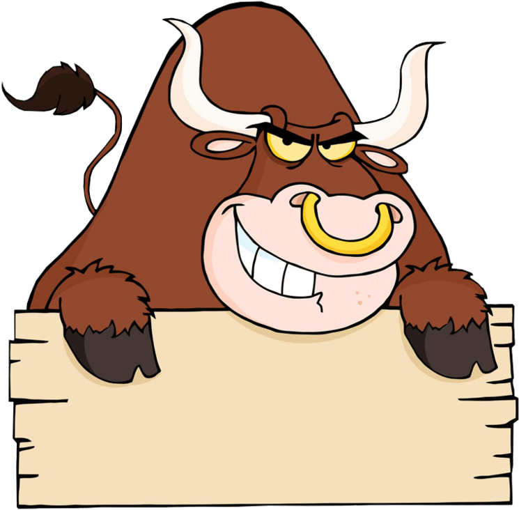 Cartoon Bull Clipart (784x767), Png Download